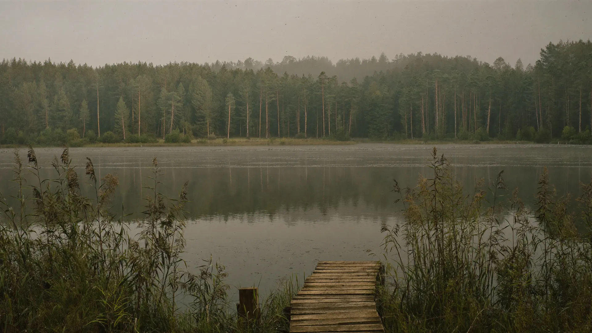 See mit Steg in Brandenburg